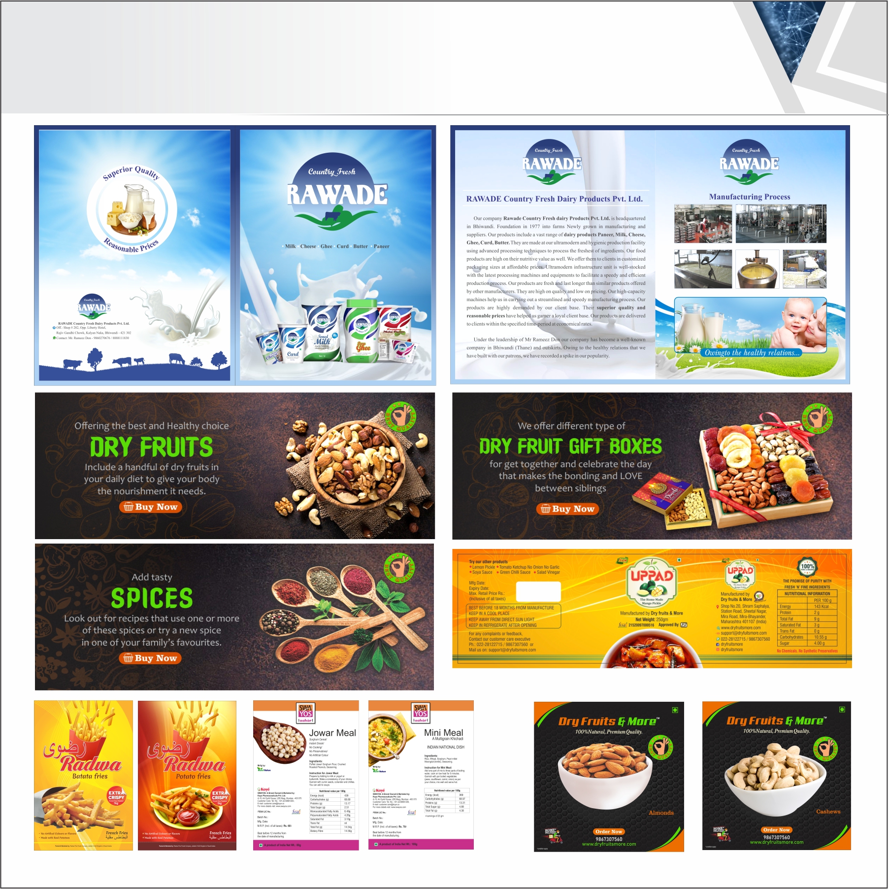 Brochure & Labels design