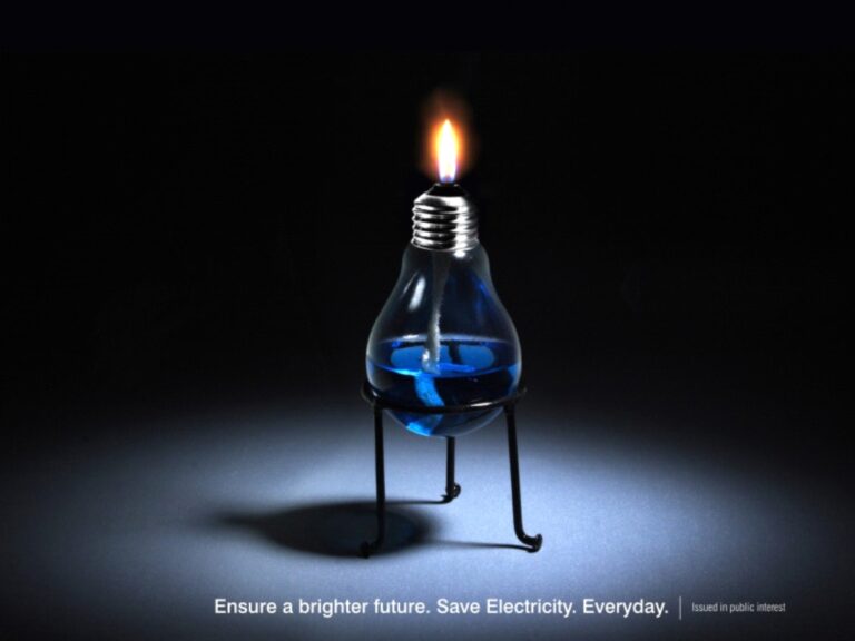 48th Maharashtra State Art Exchebition 1st Award 2027-08 -" Save Electricity" Poster